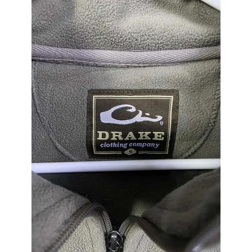 Drake Heavy Fleece Waterfowl Magnattach Georgia Bulldogs Zip Green Jacket Mens S
